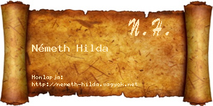 Németh Hilda névjegykártya